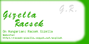 gizella racsek business card